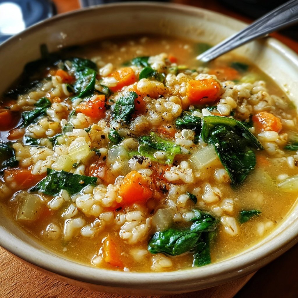 Healthy Crockpot Barley Soup