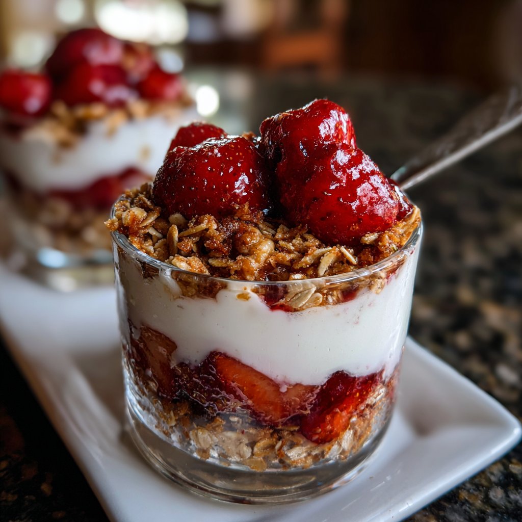 Strawberry Yogurt Oat Parfaits