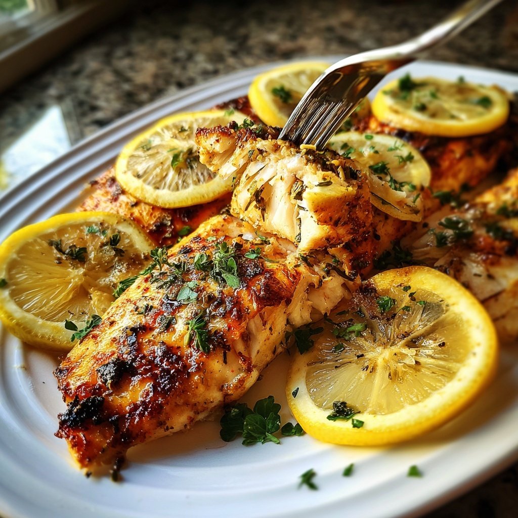 Healthy & Light Lemon Grilled Fish Plate