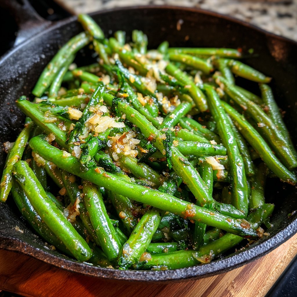 Garlic Butter Green Bean Skillet