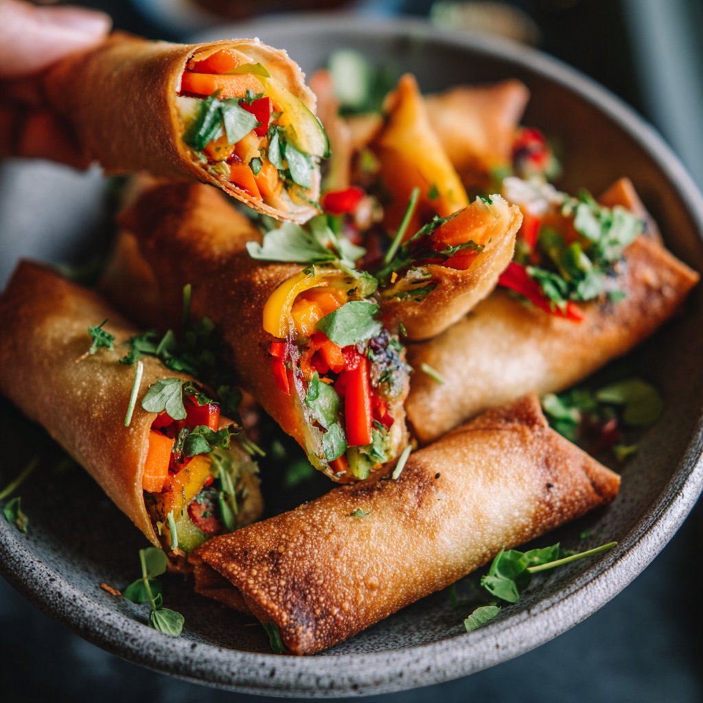 Super Bowl Veggie Spring Rolls