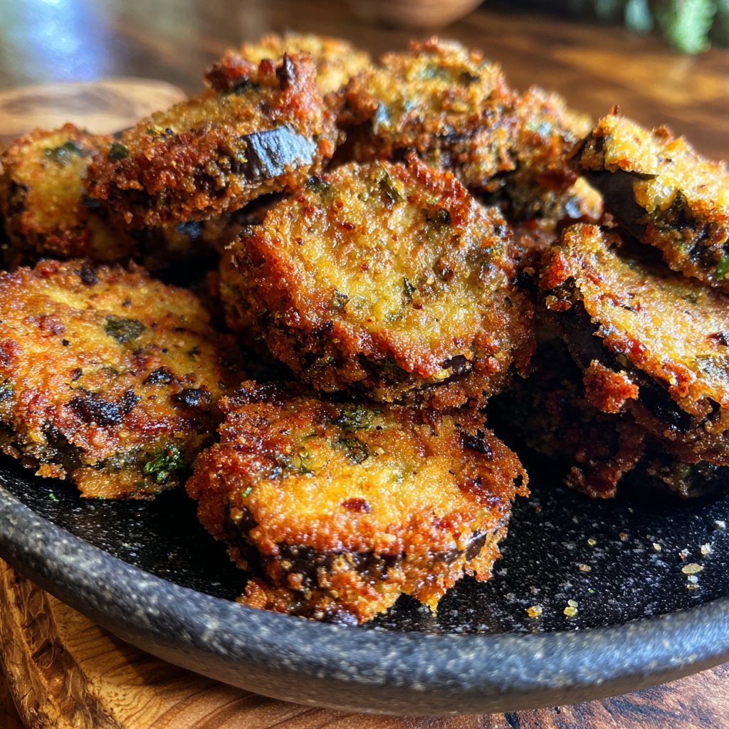 Crispy Eggplant Veggie Bites