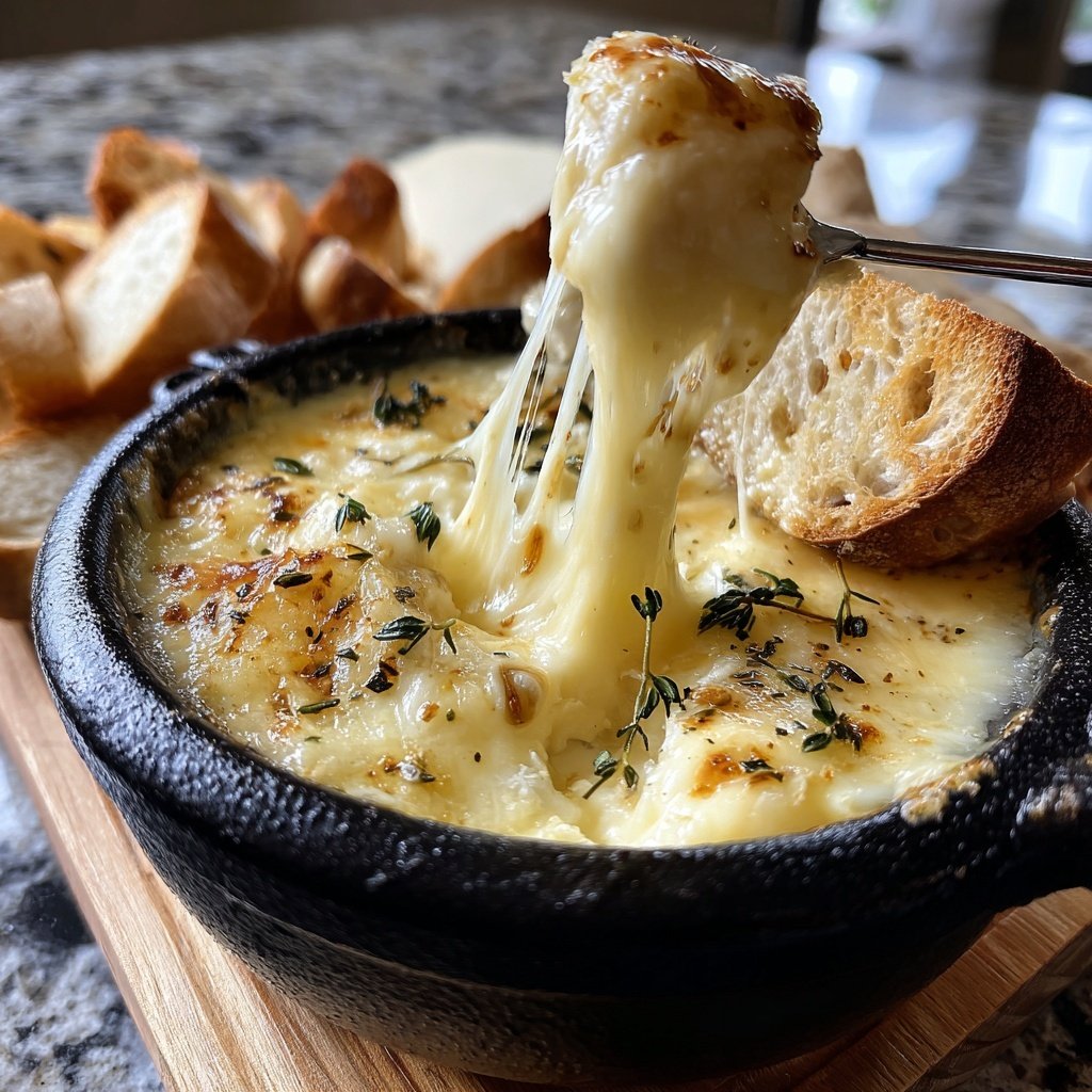 Fondue with Garlic and Thyme