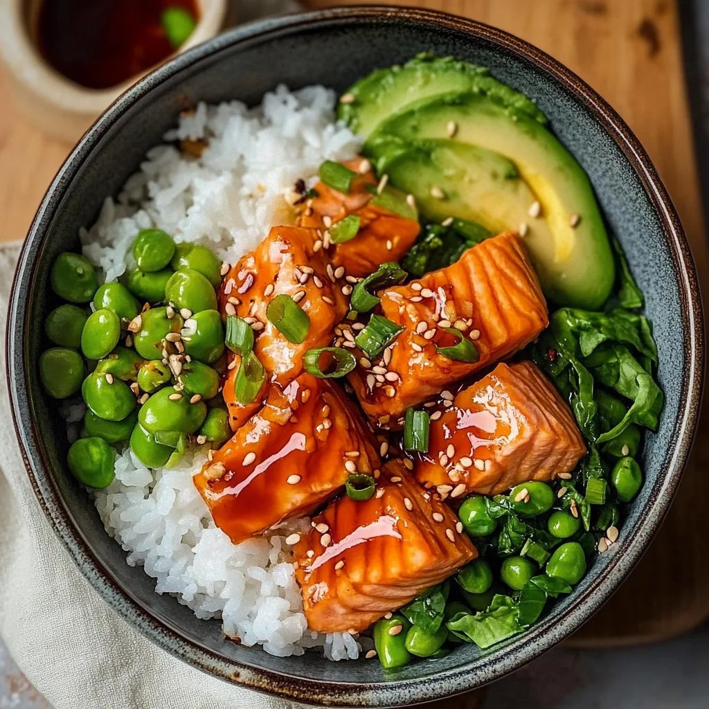 Honey Sriracha Salmon Bowls