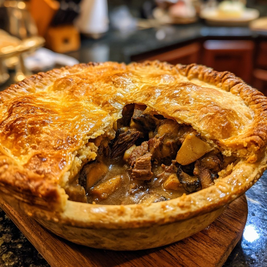 Comfort Food Beef and Mushroom Pot Pie