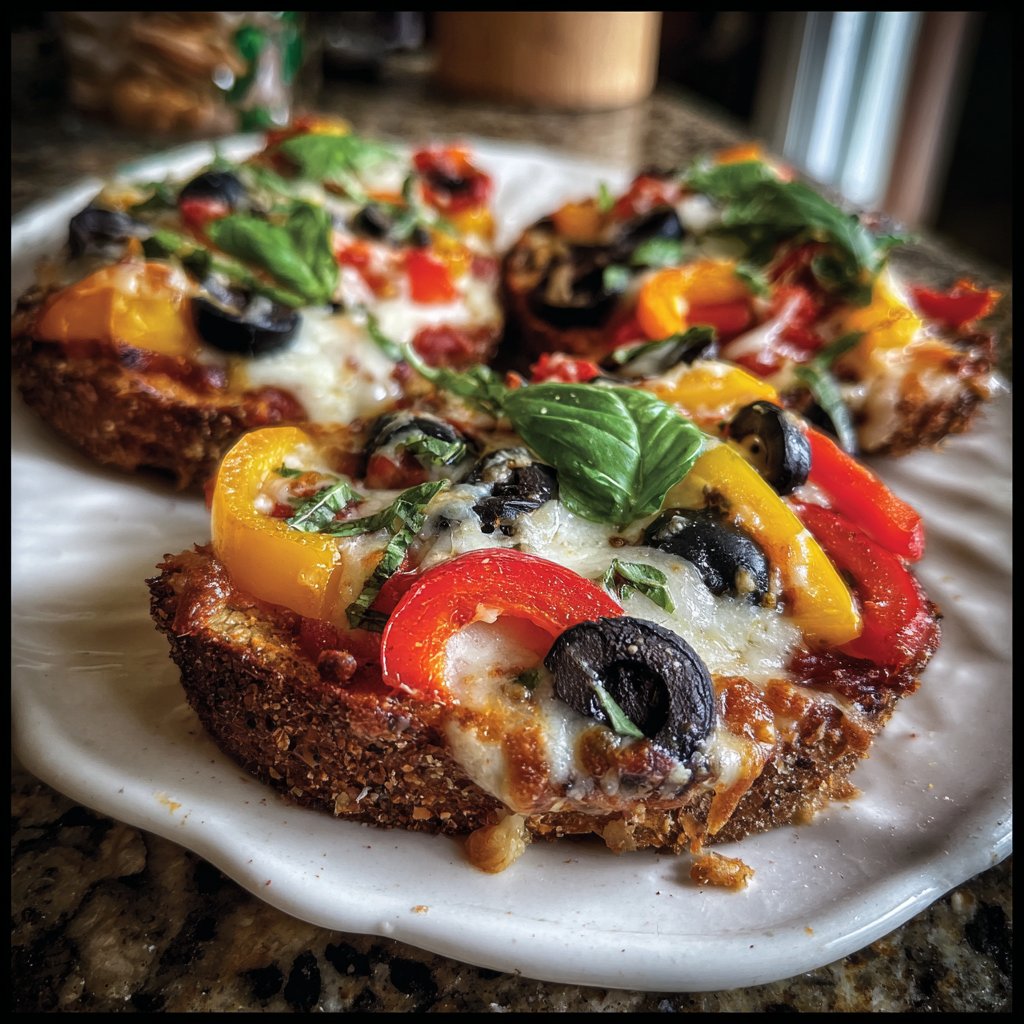 Super Bowl Food Mini Veggie Pizzas