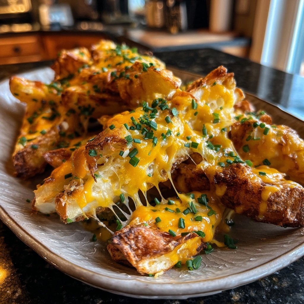 Super Bowl Food Cheesy Baked Fries