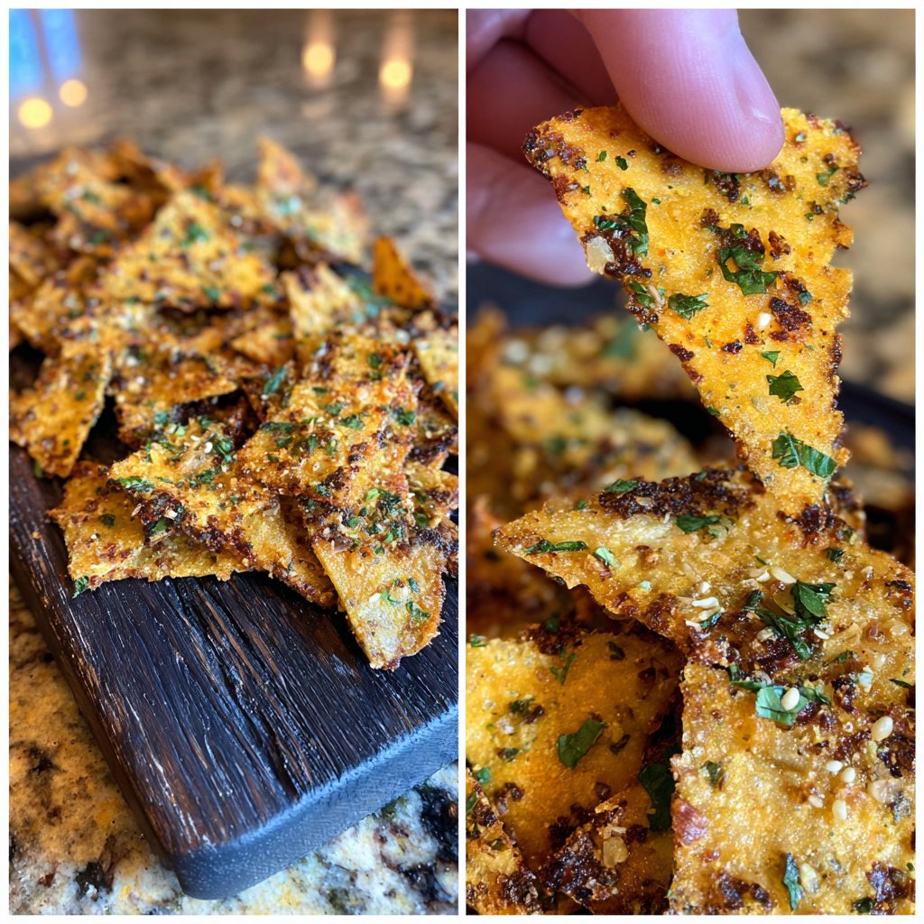 Crispy Eggplant Garlic Chips