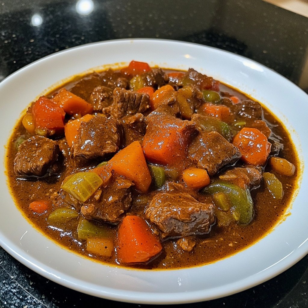 Jamaican Beef Stew With Rice