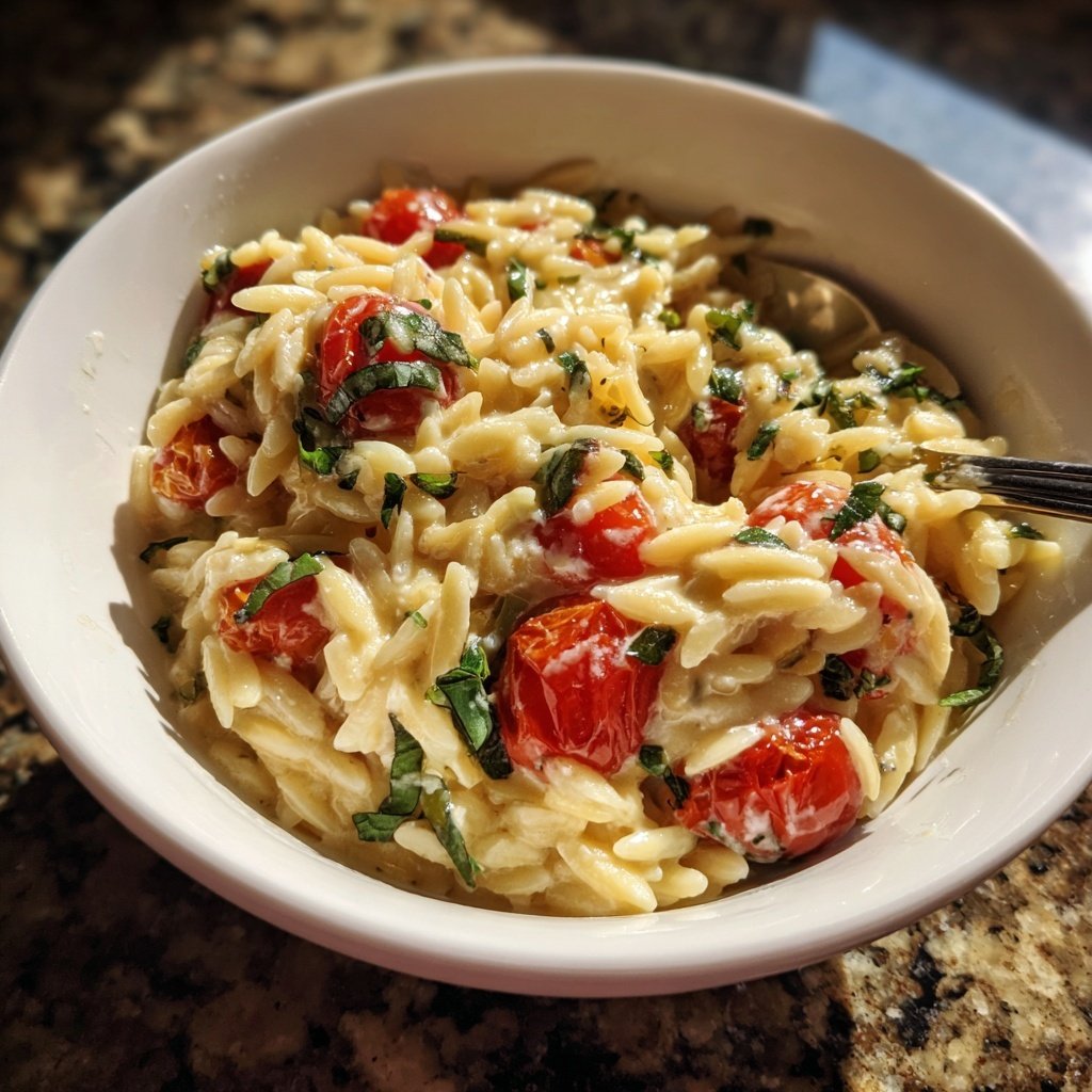 Romantic Creamy Orzo for Two