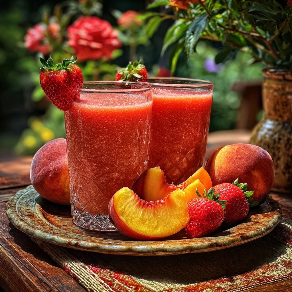 Peach Strawberry Smoothie