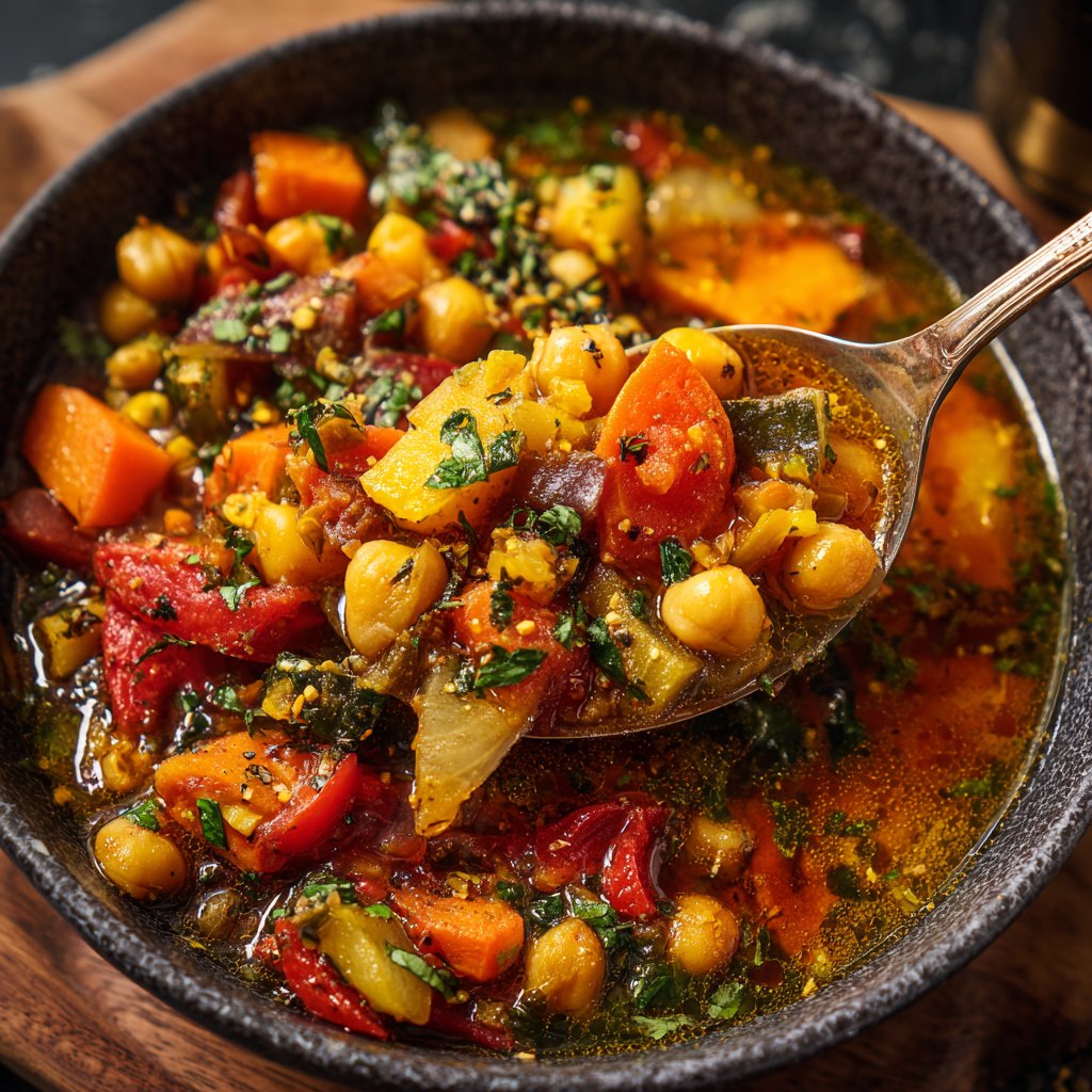 Healthy Crockpot Moroccan Vegetables