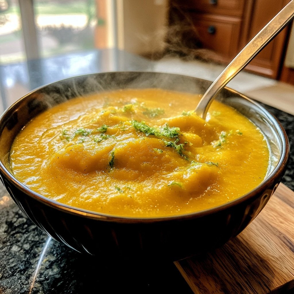 Squash Soup with Ginger and Lime