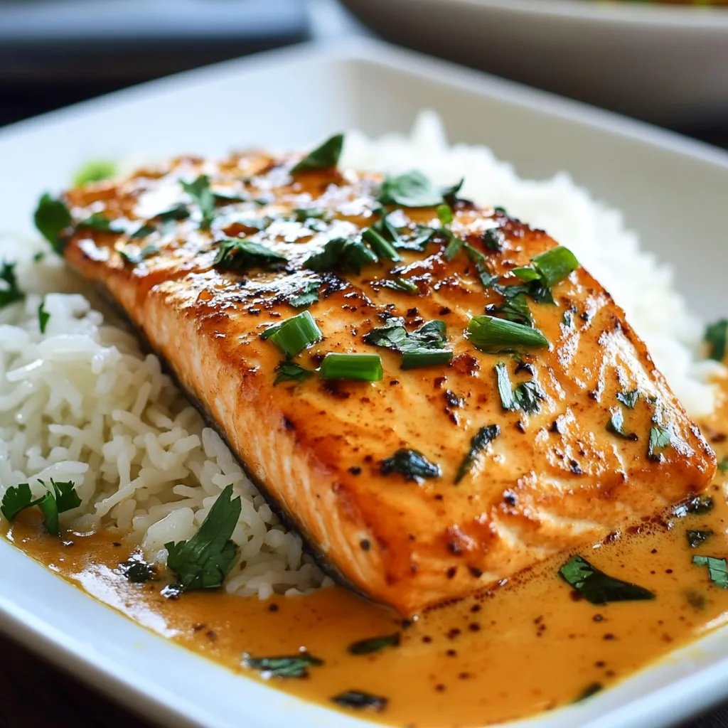 Baked Thai Red Curry Salmon