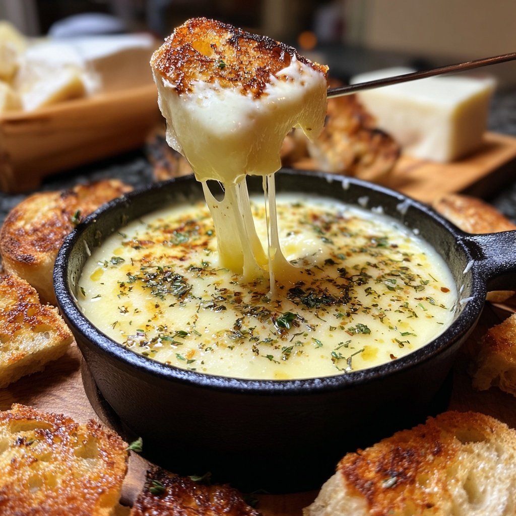 Fondue with Raclette Cheese