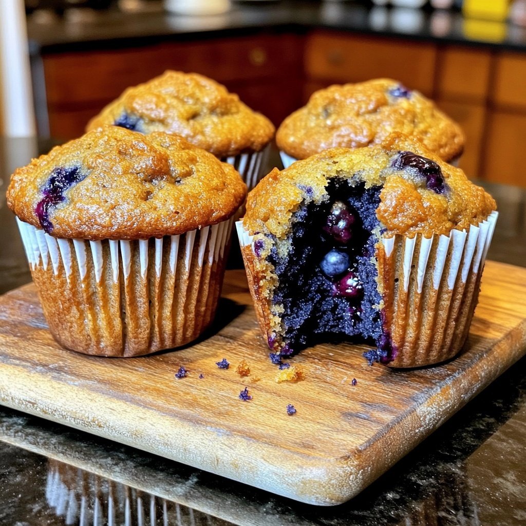 Bakery Style Blueberry Muffins