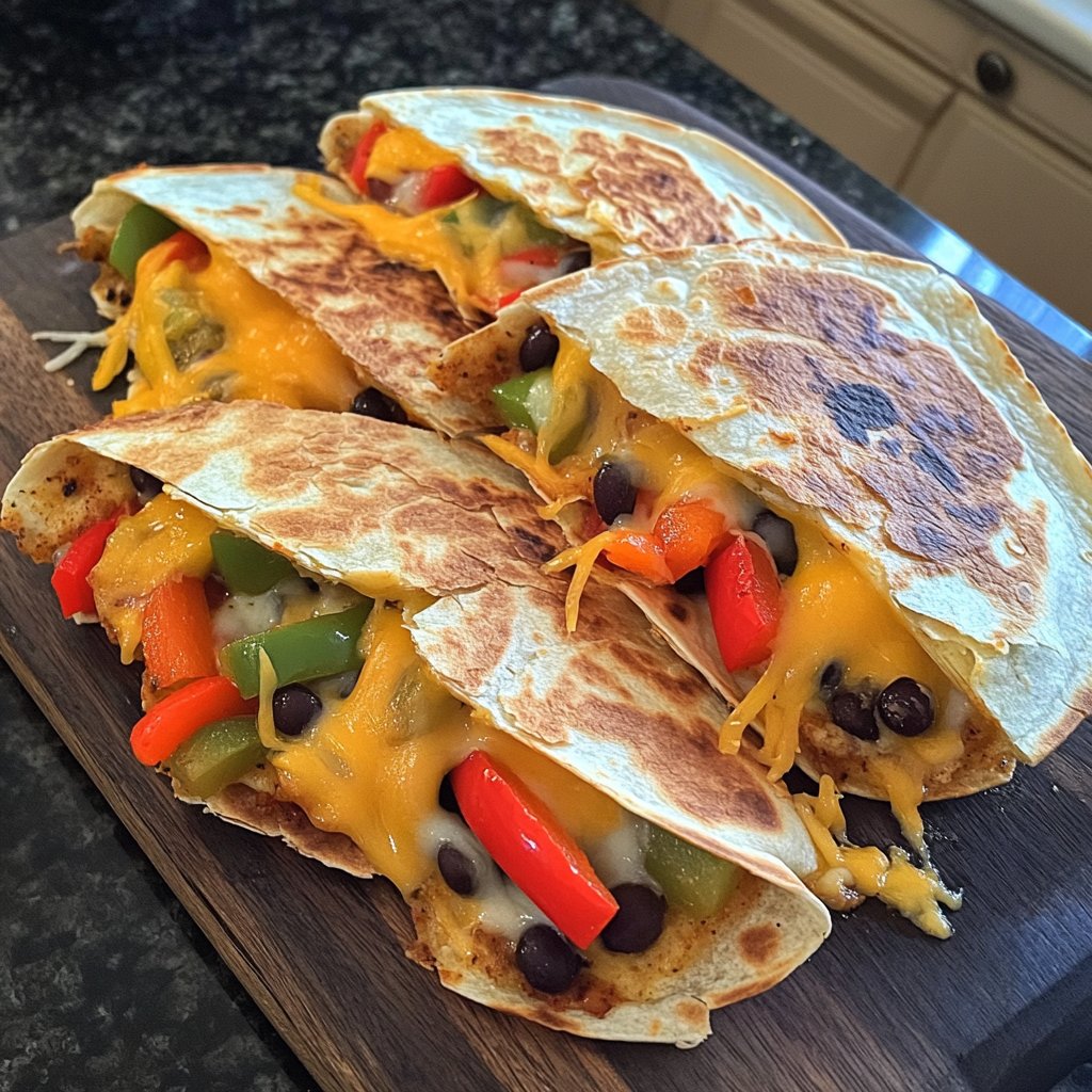 One-Pan Veggie Quesadillas Recipe