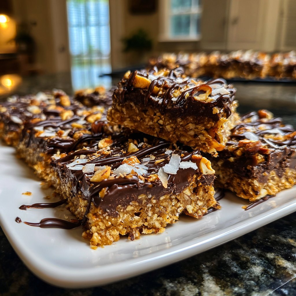 Chocolate Hazelnut Coconut Bars