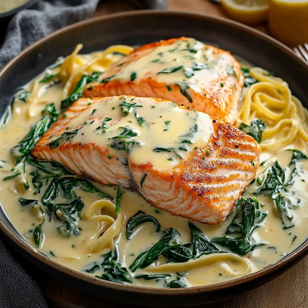 Creamy Salmon Florentine You Won't Believe is So Easy