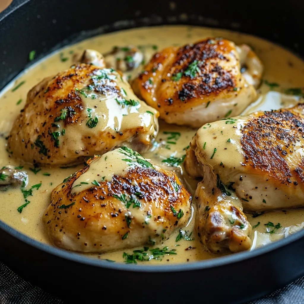 Irish Chicken in Whiskey Cream Sauce
