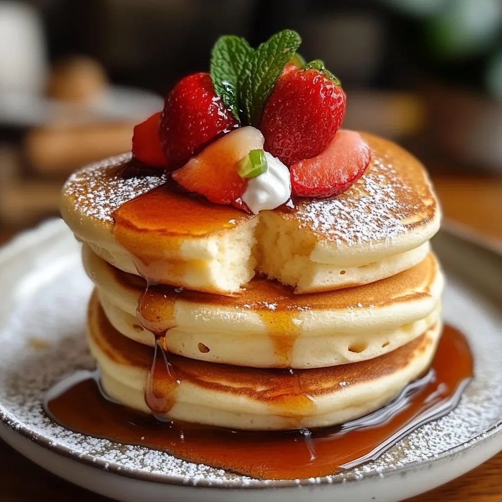 Fluffy Japanese Soufflé Pancakes