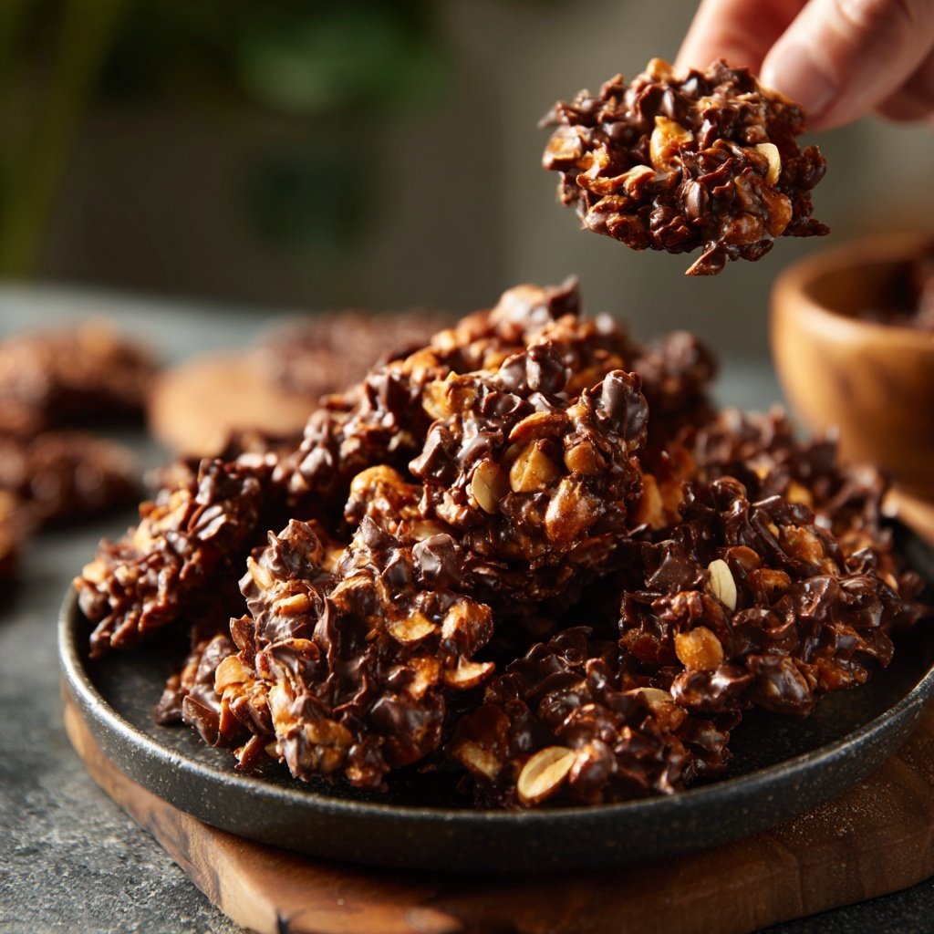 Chocolate Coconut Peanut Clusters