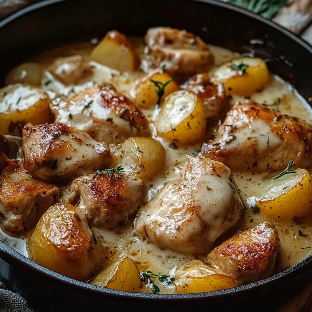 Garlic Parmesan Crockpot Chicken and Potatoes