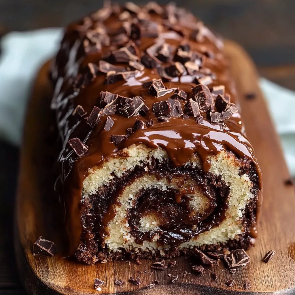 German Chocolate Roll Cake