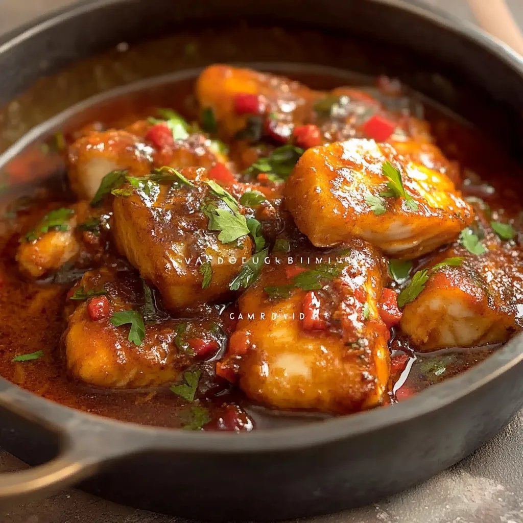 Classic Spicy Moroccan Fish in Rich Sauce!