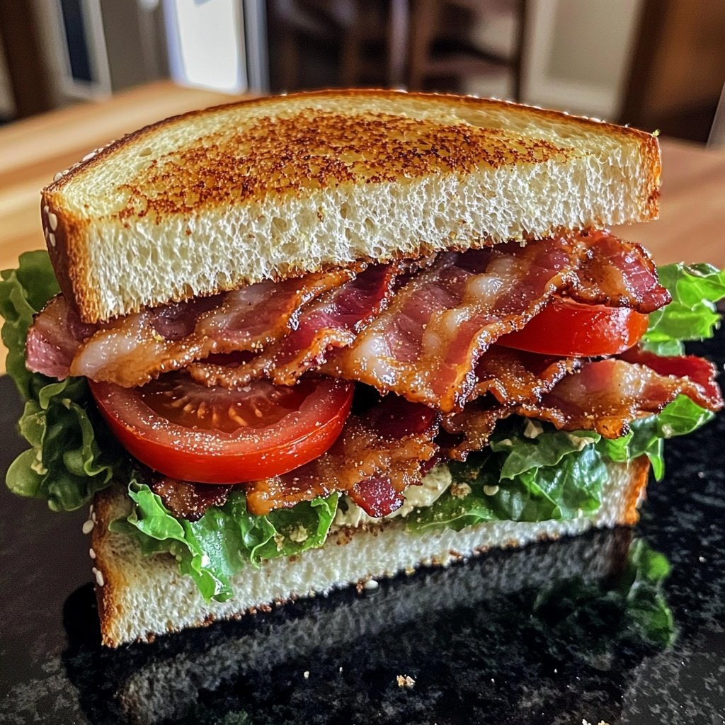 Healthy BLT Sandwich Lunch
