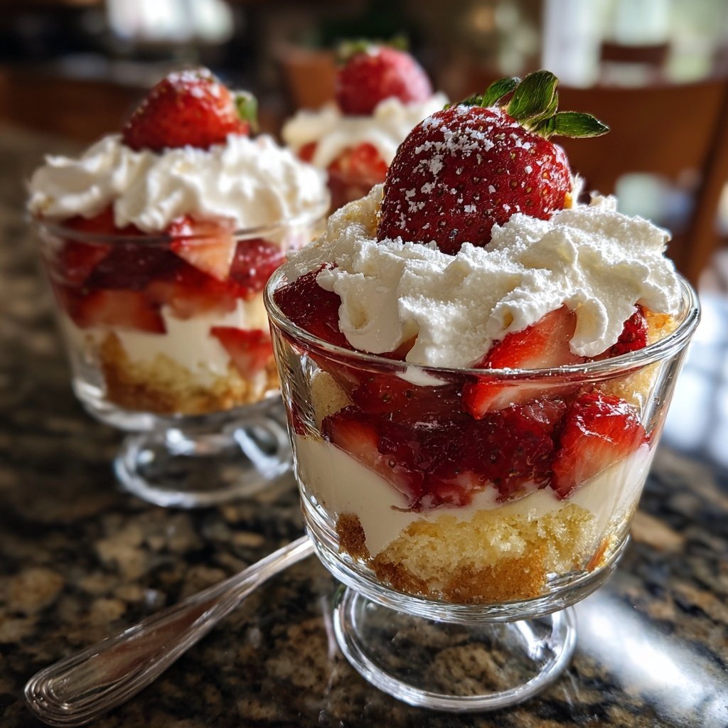 Classic Strawberry Shortcake Parfaits