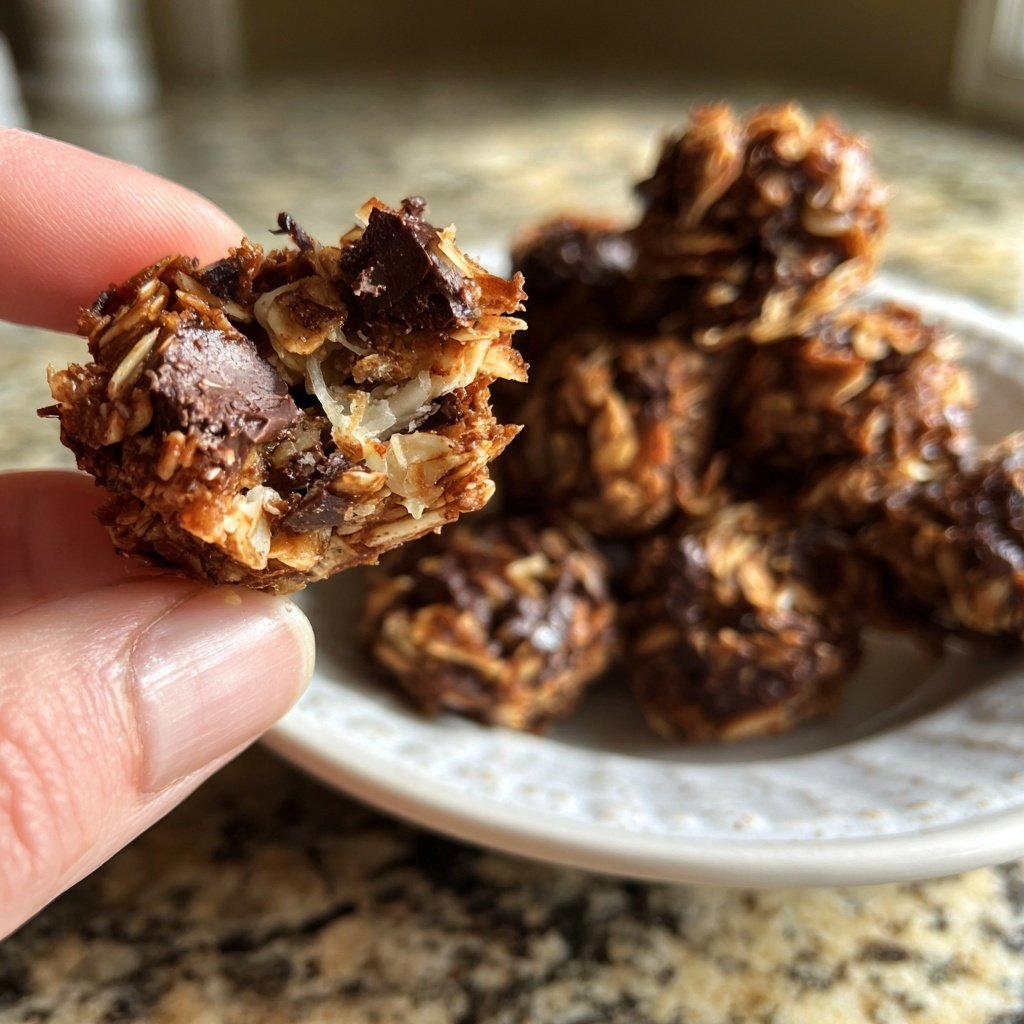 Chocolate Almond Coconut Granola Bites