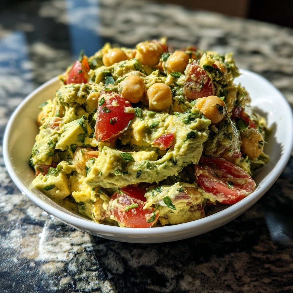 Healthy & Light Avocado Chickpea Salad