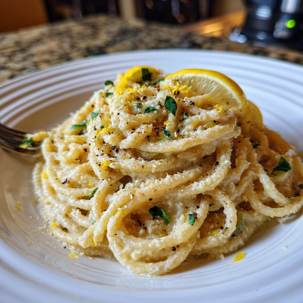 Creamy Lemon Lentil Pasta