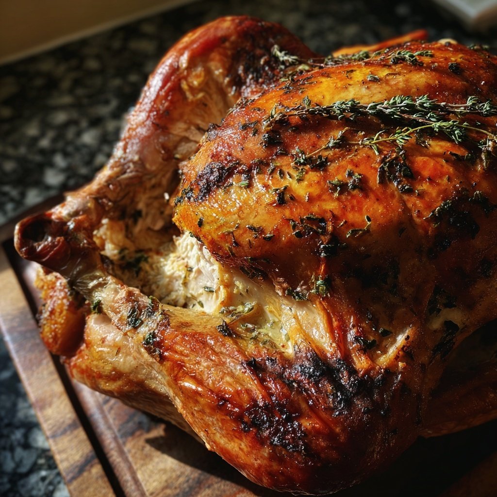 Seasonal & Festive Thanksgiving Herb Stuffed Turkey