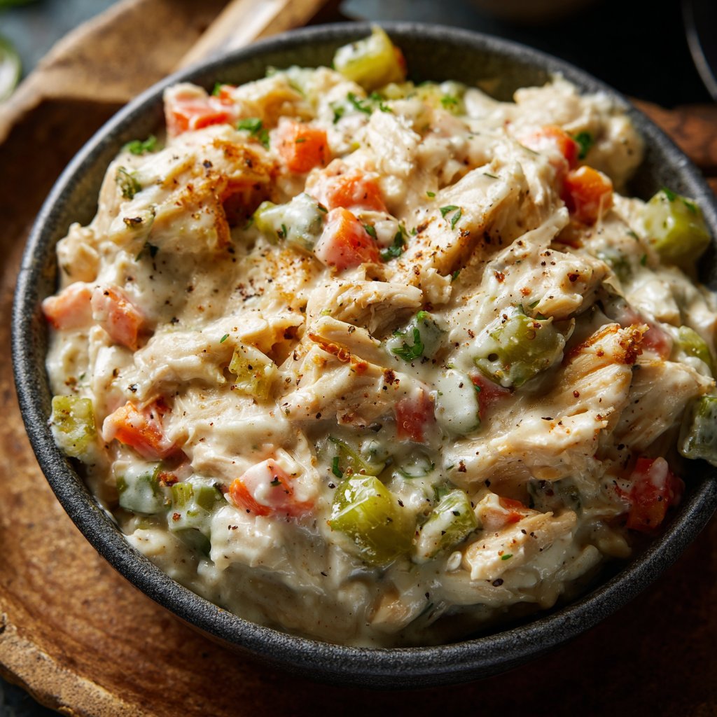 Spicy Crockpot Chicken Pot Pie Filling