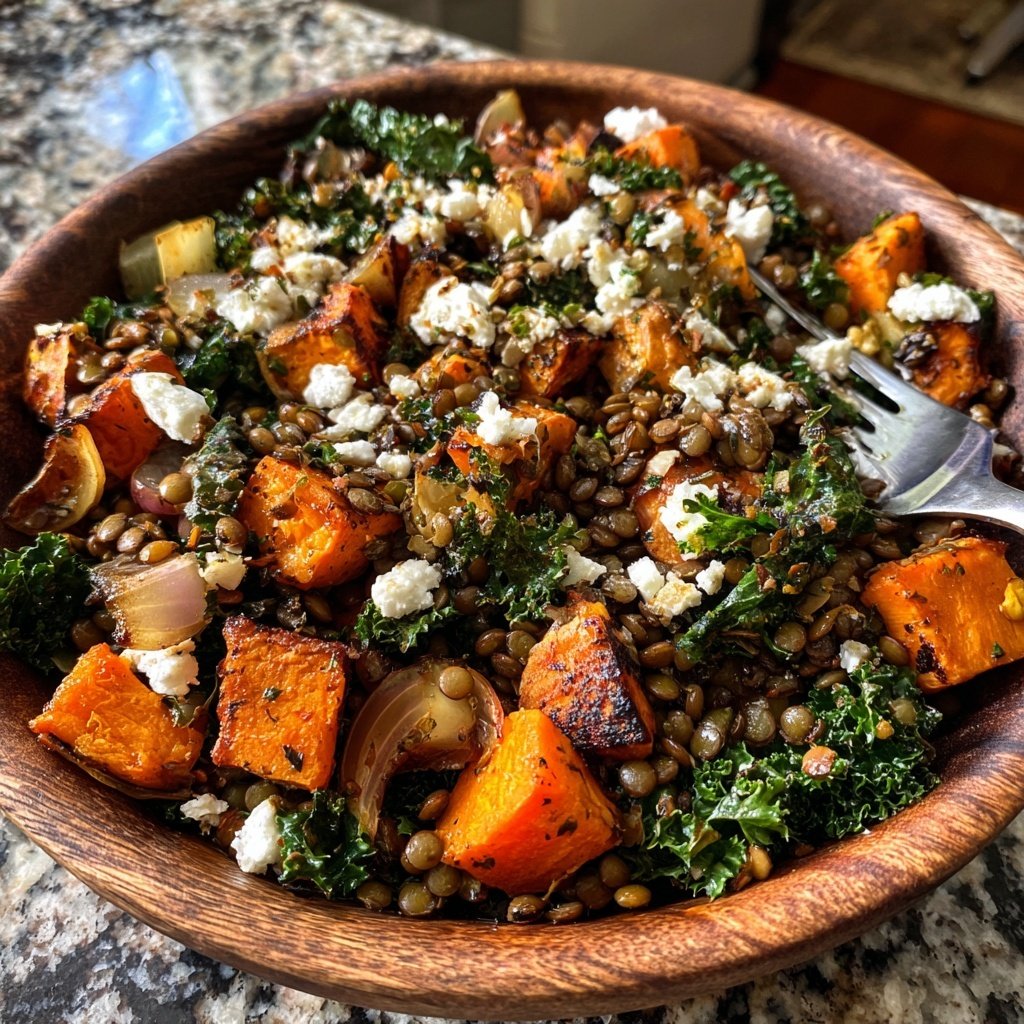 Roasted Veggie Lentil Grain Bowl